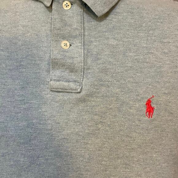 Polo Ralph Lauren Custom Fit Blue Casual Cotton Two Button Polo Size L - Picture 4 of 7